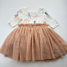 Load image into Gallery viewer, Girls Disney, Frozen cotton lined tulle party dress, GUC, size 1, L: 43cm