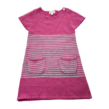 Load image into Gallery viewer, Girls Pumpkin Patch, chunky knit short sleeve dress, EUC, size 4, L: 56cm