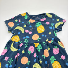 Load image into Gallery viewer, Girls casual, cotton dress, fruit, no labels, armpit to armpit: 29cm, GUC, size 3, L: 47cm