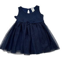 Load image into Gallery viewer, Girls H&amp;T, lined navy tulle party dress, EUC, size 1, L: 40cm
