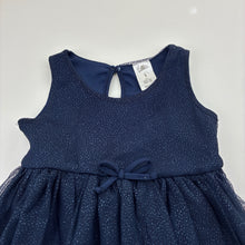 Load image into Gallery viewer, Girls H&amp;T, lined navy tulle party dress, EUC, size 1, L: 40cm