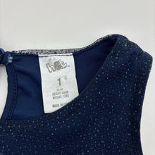 Load image into Gallery viewer, Girls H&amp;T, lined navy tulle party dress, EUC, size 1, L: 40cm