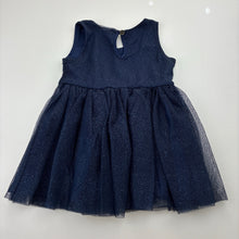 Load image into Gallery viewer, Girls H&amp;T, lined navy tulle party dress, EUC, size 1, L: 40cm