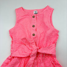 Load image into Gallery viewer, Girls St Bernard, pink stripe lightweight playsuit, EUC, size 5,  