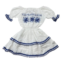 Load image into Gallery viewer, Girls Giras, embroidered lightweight dress, EUC, size 0-1, L: 42cm