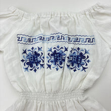 Load image into Gallery viewer, Girls Giras, embroidered lightweight dress, EUC, size 0-1, L: 42cm