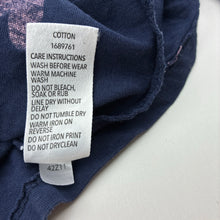Load image into Gallery viewer, Girls KID, navy cotton long sleeve dress, GUC, size 3, L: 54cm