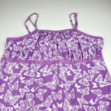 Load image into Gallery viewer, Girls Anko, lightweight viscose summer dress, butterflies, GUC, size 12, L: 66cm