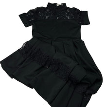 Load image into Gallery viewer, Girls SHEIN, black formal / party dress, lace panels, GUC, size 10, L: 88cm