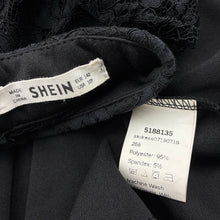 Load image into Gallery viewer, Girls SHEIN, black formal / party dress, lace panels, GUC, size 10, L: 88cm
