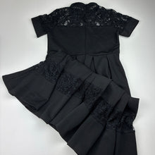 Load image into Gallery viewer, Girls SHEIN, black formal / party dress, lace panels, GUC, size 10, L: 88cm