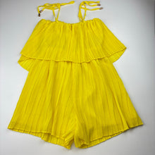 Load image into Gallery viewer, Girls Pavement, lined pleated summer playsuit, EUC, size 12,  
