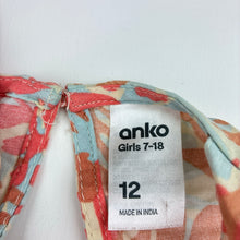 Load image into Gallery viewer, Girls Anko, viscose lightweight summer dress, EUC, size 12, L: 77cm