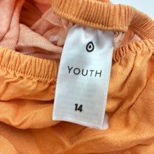 Load image into Gallery viewer, Girls Target, orange &amp; white spot viscose / linen playsuit, small marks on bottom, FUC, size 14,  