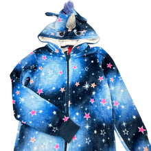 Load image into Gallery viewer, Girls Mango, fleece all-in-one pyjamas / sleepsuit, unicorn, GUC, size 12,  