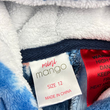 Load image into Gallery viewer, Girls Mango, fleece all-in-one pyjamas / sleepsuit, unicorn, GUC, size 12,  