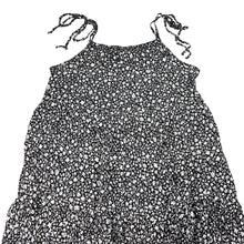 Load image into Gallery viewer, Girls Mango, black &amp; white floral viscose summer dress, GUC, size 14, L: 77cm