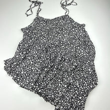 Load image into Gallery viewer, Girls Mango, black &amp; white floral viscose summer dress, GUC, size 14, L: 77cm