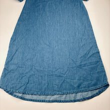 Load image into Gallery viewer, Girls Anko, chambray cotton short sleeve dress, GUC, size 12, L: 80cm