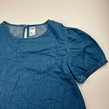 Load image into Gallery viewer, Girls Anko, chambray cotton short sleeve dress, GUC, size 12, L: 80cm
