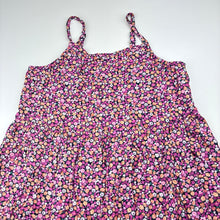 Load image into Gallery viewer, Girls Target, floral viscose / linen summer dress, EUC, size 10, L: 64cm