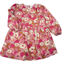 Load image into Gallery viewer, Girls Cotton On, floral cotton long sleeve dress, EUC, size 6, L: 60cm