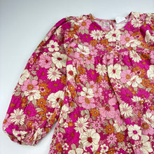 Load image into Gallery viewer, Girls Cotton On, floral cotton long sleeve dress, EUC, size 6, L: 60cm