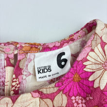 Load image into Gallery viewer, Girls Cotton On, floral cotton long sleeve dress, EUC, size 6, L: 60cm