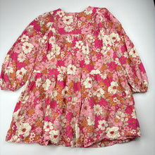 Load image into Gallery viewer, Girls Cotton On, floral cotton long sleeve dress, EUC, size 6, L: 60cm