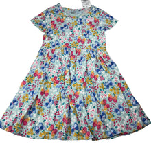 Load image into Gallery viewer, Girls Anko, cotton casual dress, butterflies, NEW, size 7, L: 60cm