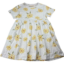 Load image into Gallery viewer, Girls GHANDA, floral cotton short sleeve dress, pockets, GUC, size 7-8, L: 58cm