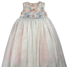 Load image into Gallery viewer, Girls Bebe by Minihaha, cotton lined embroidered tulle party / formal dress, small hole in tulle (lower front), FUC, size 5, L: 72cm