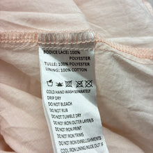 Load image into Gallery viewer, Girls Bebe by Minihaha, cotton lined embroidered tulle party / formal dress, small hole in tulle (lower front), FUC, size 5, L: 72cm