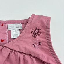 Load image into Gallery viewer, Girls Obaibi, embroidered lightweight cotton dress, GUC, size 0, L: 42cm