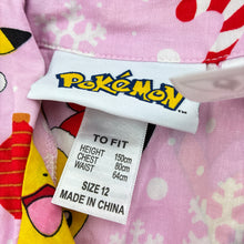 Load image into Gallery viewer, Girls Nintendo, Pokemon cotton Christmas pyjamas, EUC, size 12,  