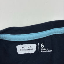 Load image into Gallery viewer, Boys YOUNG ORIGINAL, navy cotton long sleeve tee / top, EUC, size 6,  