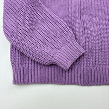 Load image into Gallery viewer, Girls H&amp;M, purple chunky knit sweater / jumper, EUC, size 9-10,  