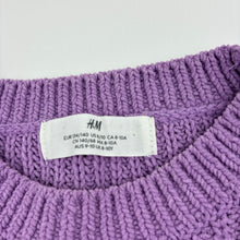 Load image into Gallery viewer, Girls H&amp;M, purple chunky knit sweater / jumper, EUC, size 9-10,  