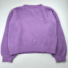 Load image into Gallery viewer, Girls H&amp;M, purple chunky knit sweater / jumper, EUC, size 9-10,  