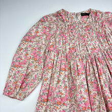 Load image into Gallery viewer, Girls ÉCLAIR, lightweight floral cotton dress, Sz: L, armpit to armpit: 31cm, EUC, size 6-7, L: 62cm
