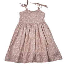 Load image into Gallery viewer, Girls La Sienna Couture, lined floral cotton summer dress, mark lower front, FUC, size 6, L: 60cm