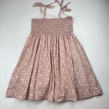 Load image into Gallery viewer, Girls La Sienna Couture, lined floral cotton summer dress, mark lower front, FUC, size 6, L: 60cm