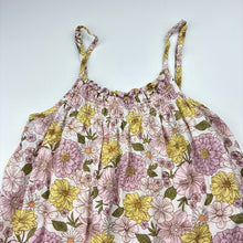 Load image into Gallery viewer, Girls Target, floral viscose / linen summer dress, GUC, size 10, L: 70cm
