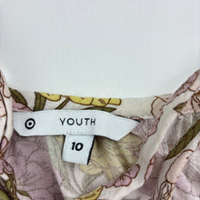 Load image into Gallery viewer, Girls Target, floral viscose / linen summer dress, GUC, size 10, L: 70cm