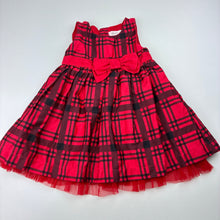 Load image into Gallery viewer, Girls Pumpkin Patch, lined checked cotton dress &amp; matching bloomers, EUC, size 000, L: 36cm