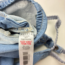 Load image into Gallery viewer, Girls Nutmeg, embroidered knit denim overalls / shortalls, GUC, size 0,  