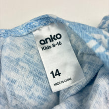 Load image into Gallery viewer, Girls Anko, soft feel floral short sleeve dress, EUC, size 14, L: 84cm