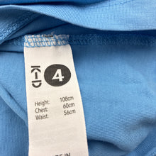 Load image into Gallery viewer, Girls KID, blue cotton tee / top, FUC, size 4,  