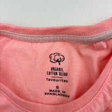 Load image into Gallery viewer, Girls Favourites, organic cotton blend long sleeve top, GUC, size 6,  
