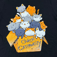 Load image into Gallery viewer, Unisex AS Colour, black cotton tee / top, cats, EUC, size 10,  